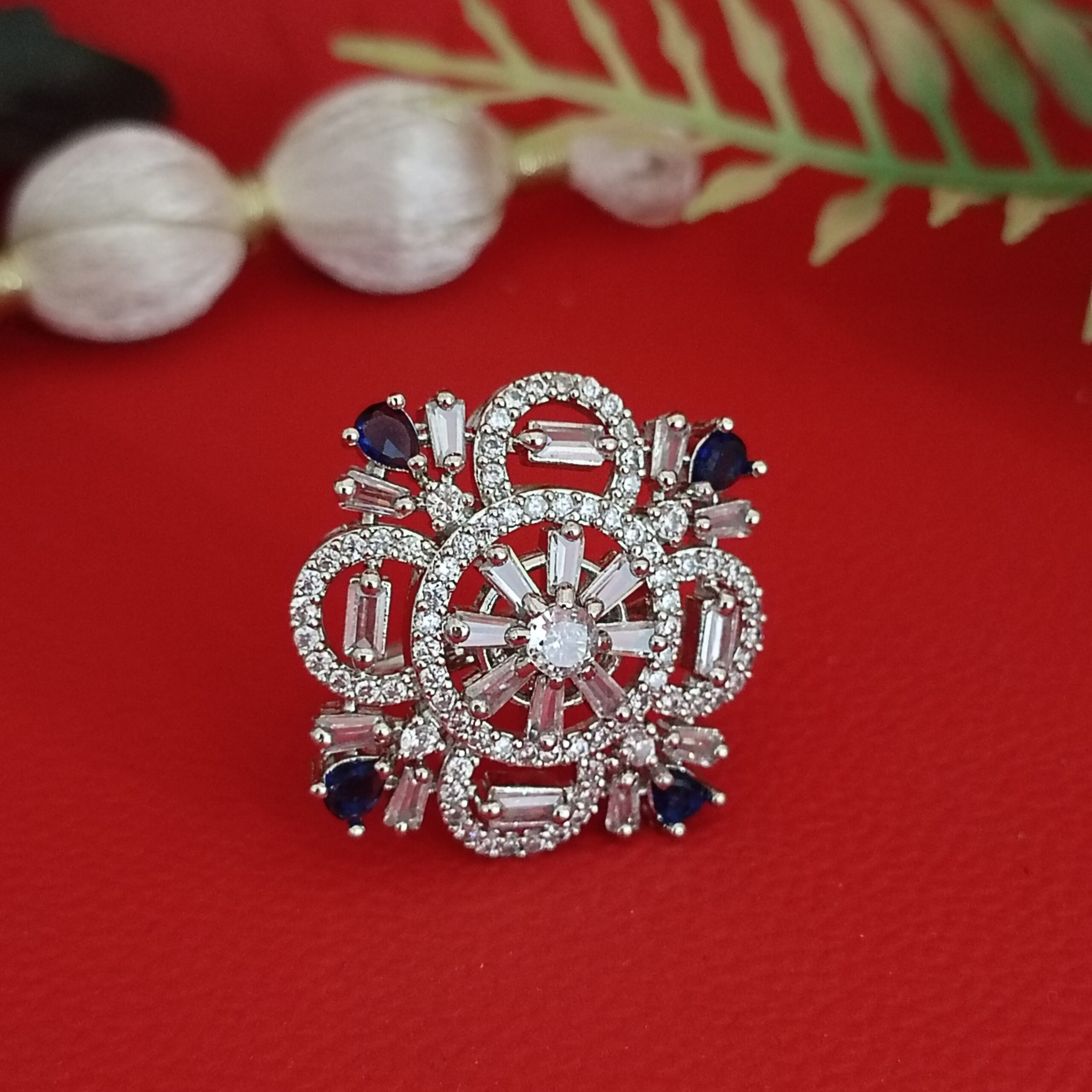 0-0x0-0-0# Cocktail Ring American Diamond R-2160565005 - Image 1